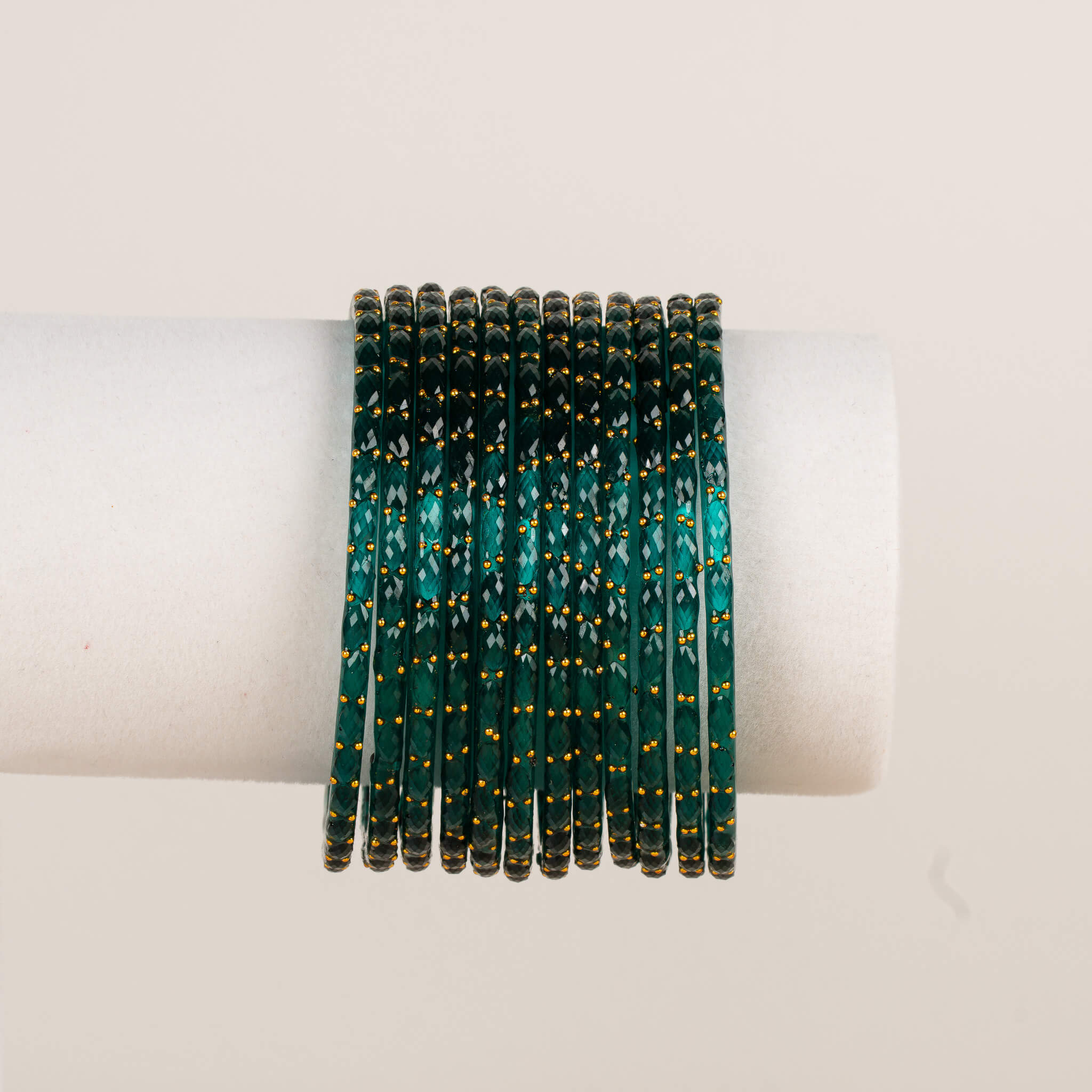 Raindrop Bangles - Greens