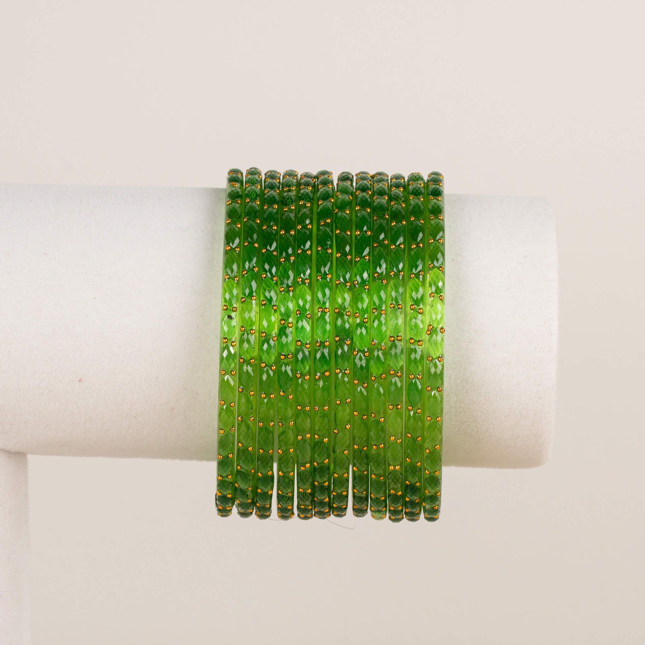 Raindrop Bangles - Greens