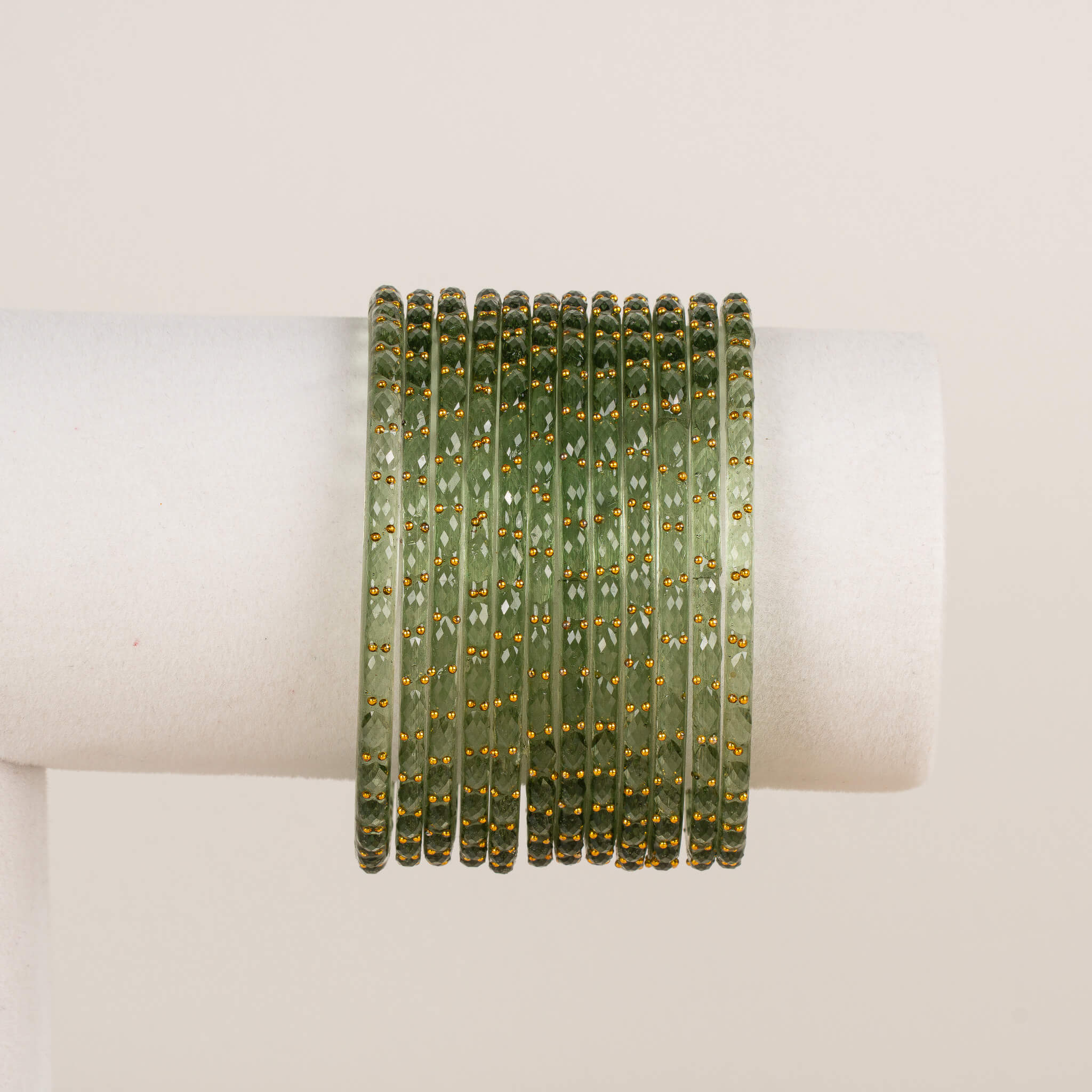 Raindrop Bangles - Greens