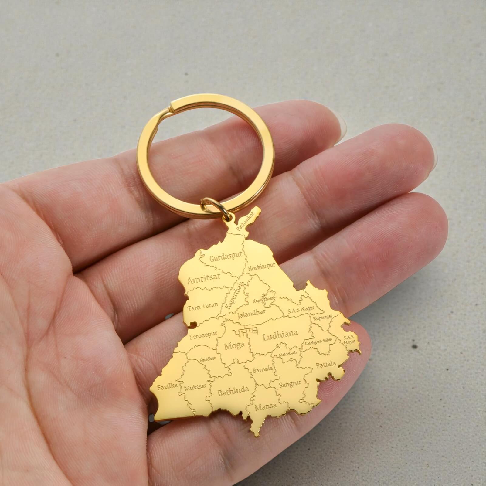 Punjab Map - Keychain