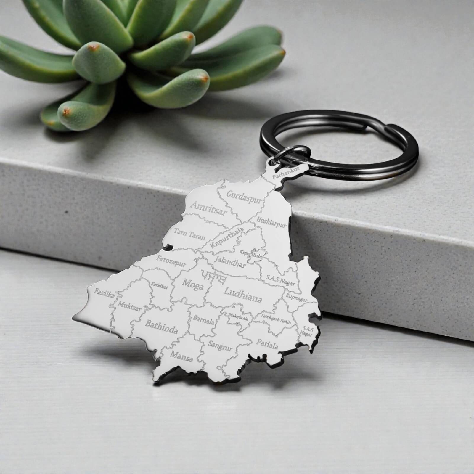 Punjab Map - Keychain